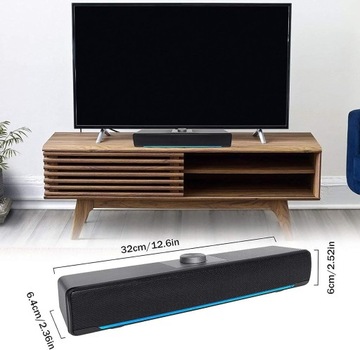 SOUNDBAR 2.0 HEANTTV LED КОМПЬЮТЕР КОЛОНКИ ТЕЛЕВИЗОР НОУТБУК