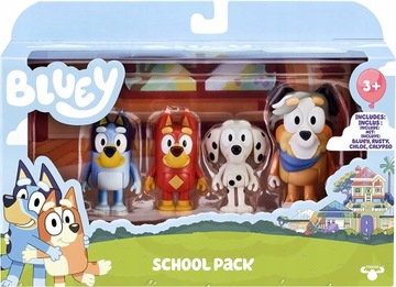 BLUEY ZESTAW PRZYJACIELE SZKOŁA 4 FIGURKI DINGO