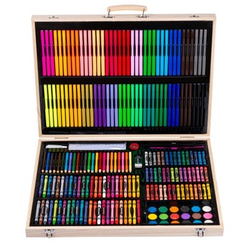 ХУДОЖЕСТВЕННЫЙ НАБОР ДЛЯ РИСОВАНИЯ ДЛЯ ДЕТЕЙ, ЧЕМОДАН, МАЛКИ, РУЧКИ, КРАСКИ 251