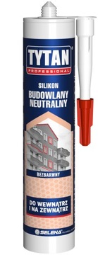 Silikon Budowlany Tytan Professional 280ml Bezbarwny Neutralny Bezzapachowy