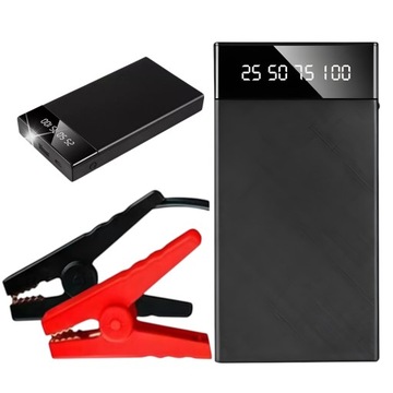 POWER BANK JUMP STARTER ROZRUCH BOOSTER SAMOCHODOWY 12V 10000MAH + KLEMY