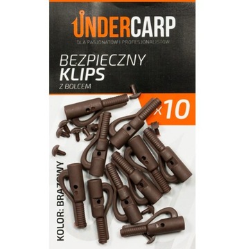Bezpieczny klips z bolcem brązowy Undercarp