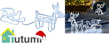 ОЛЕНЬ С САНЯМИ СВЕТОДИОДНЫЕ ОГНИ РОЖДЕСТВЕНСКОЕ УКРАШЕНИЕ ДЛЯ ДОМАШНЕГО САДА