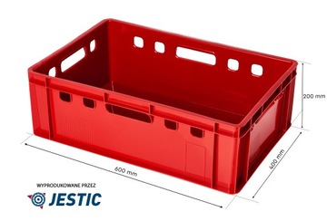 ПЛАСТИКОВАЯ КОРОБКА ЕВРО Е2 600х400х200 СЕРТИФИКАТ