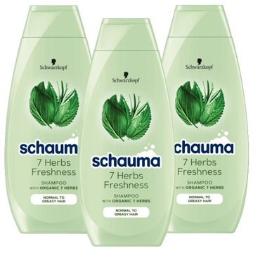 Schauma Szampon do Włosów 7 Ziół 400ml x 3