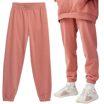 SPODNIE DRESOWE DAMSKIE 4F JOGGERY SPORTOWE BAWEŁNIANE WYGODNE CASUAL r. M
