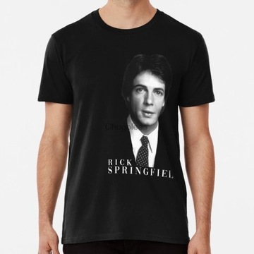 Rick Springfield Portrait Funny Men Print cotton T-Shirt Koszulka
