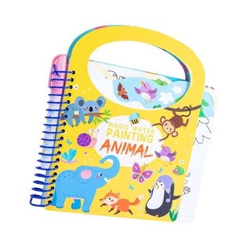 Водная книжка-раскраска DIY Paint Activity Book Развивающие игрушки Животные