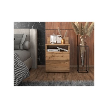 Прикроватная тумбочка Wotan, прикроватная тумбочка, 40 см, 2 ящика, полка, накастлик, для спальни