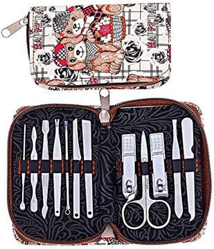 Zestaw do manicure 12 szt. kreskówka obcinacz do