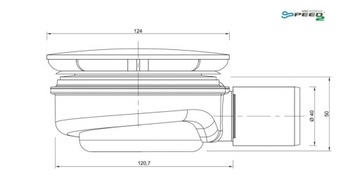 Сифон для душевого поддона Akces 19225 40 мм