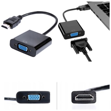 ADAPTER PRZEJŚCIÓWKA HDMI na VGA D-Sub
