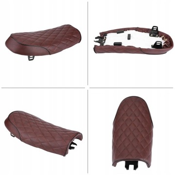 Винтажный плоский мотоцикл из искусственной кожи Cafe Racer