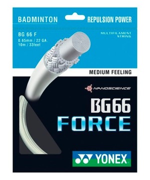 NACIĄG DO BADMINTONA YONEX BG 66 FORCE BIAŁY 10M