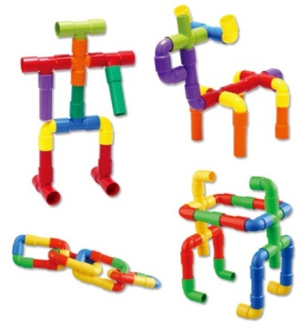 Разноцветные строительные кирпичи для трубопроводов, 340 шт., БОЛЬШИЕ