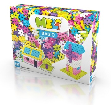 WAFLE KLOCKI MELI BASIC 600 PINK KONSTRUKCYJNE