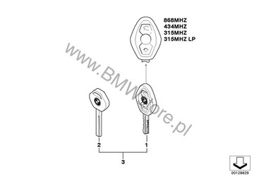 BMW E60 E61 E63 E64 KLÍČ GROŠ SPÍNACÍ SKŘÍŇKA OVLÁDAČ RÁDIOVÝ 868MHZ 6933008 EVROPA