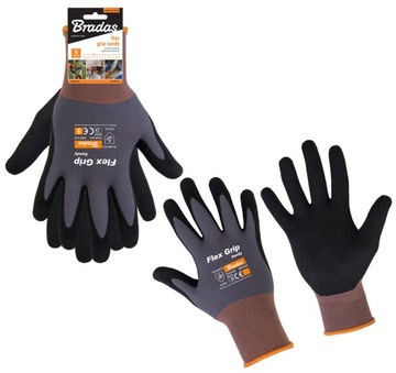 RĘKAWICE ROBOCZE OCHRONNE FLEX GRIP SANDY nitryl rozmiar 8