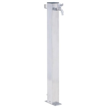 Kran ogrodowy na kwadratowym słupku, 40 cm, stal