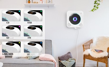 ПОРТАТИВНЫЙ CD-ПЛЕЕР BLUETOOTH ДИНАМИК FM-РАДИО МУЗЫКА ПОРТАТИВНЫЙ