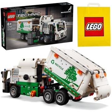 LEGO 42167 TECHNICS CIĘŻARÓWKA ELEKTRYCZNA ŚMIECIARKA MACK + TORBA PREZENT
