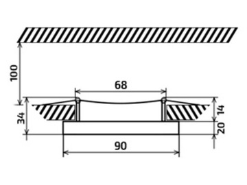 ГАЛОГЕННЫЕ СВЕТОДИОДНЫЕ ПОТОЛОЧНЫЕ СВЕТИЛЬНИКИ, ТОЛСТОЕ СТЕКЛО