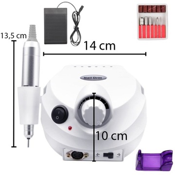 СТАНОК ДЛЯ СВЕРЛЕНИЯ НОГТЕЙ МАНИКЮР-ПЕДИКЮР ГИБРИДНЫЙ ГЕЛЬ 60 Вт 35 000 + ФРЕЗЫ