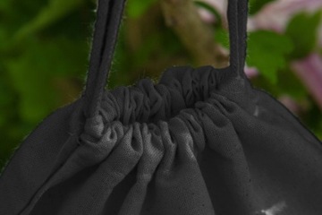 WORECZEK BAWEŁNIANY 25x30 CZARNY 220g Wielorazowy NA ZAKUPY na Drobiazgi