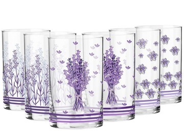 Szklanki LAWENDA do herbaty Krosno 250 ml 6 szt.