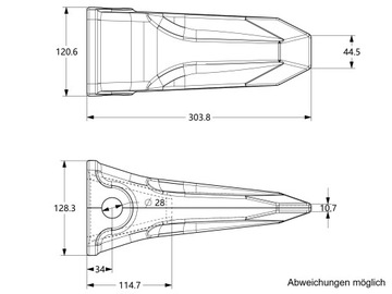 Зуб CAT J400 7T3402RC SC-C40RC Долото SkanCraft Germany