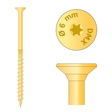СТОЛЯНЫЕ ВИНТЫ ПО ДЕРЕву TORX 4x35 - 200 шт.