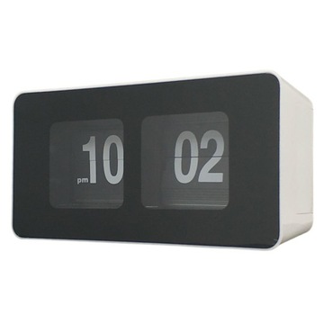 Auto Flip Clock Zegar na biurko Cyfrowy Bateria Biały