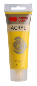 Farba akrylowa 75ml ŻÓŁTA Happy Color promocja