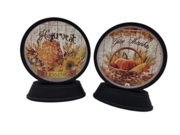 2 szt Lampki Dynia LED ozdobne halloween 13,3 cm