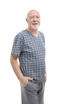 МУЖСКАЯ ПИЖАМА 2XL БРЮКИ С КОРОТКИМ РУКАВОМ С ПОКРЫТИЕМ ХЛОПКА ДЛЯ ПАПА БАБУШКА И ДЕДА СЕРАЯ