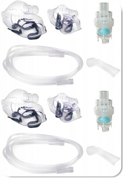 2 x ZESTAW DO INHALATORA MASKA DLA DZIECI I DOROSŁYCH NEBULIZATOR WĘŻYK 2m