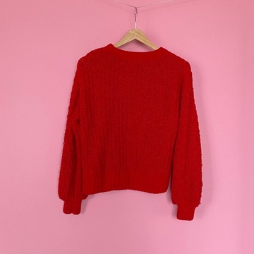 H&M sweter czerwony 34 XS