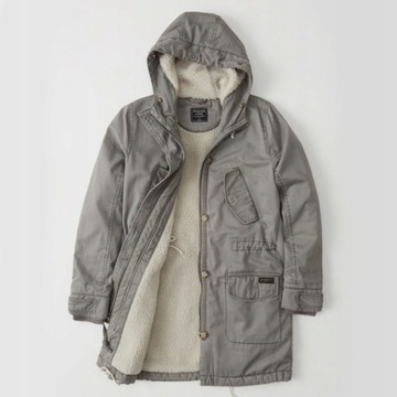 Abercrombie płaszcz 34 XS Hollister sherpa parka