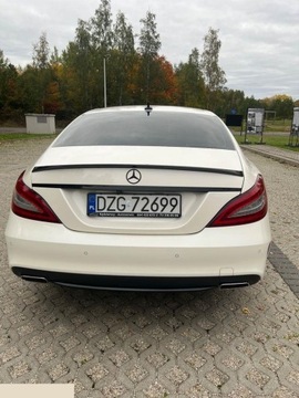 Mercedes CLS W218 Coupe Facelifting 500 408KM 2017 Mercedes CLS 550 4-Matic 9G-Tronic Pakiet stylistyczny AMG Zadbany 2017r, zdjęcie 4