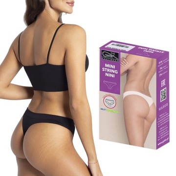 Mini String Nini majtki Gatta bezszwowe czarne, S