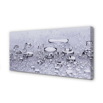 Foto obraz na płótnie Krople woda makro 100x50 cm