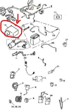 МОДУЛЬ КОНТРОЛЛЕРА ЗАЖИГАНИЯ ТЮНИНГ 9000 об/мин Quad ATV Benyco Monster 300cc
