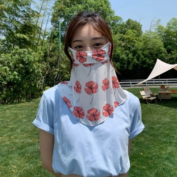 Ice Silk Bandana Reusable Outdoor Riding Masks Women Ear Loops Sun