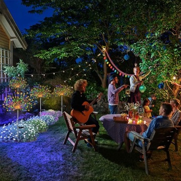 2 шт. СОЛНЕЧНЫЕ САДОВЫЕ ФОНАРИ Одуванчик, ДЕРЕВО, ФЕЙЕРВЕРК, УКРАШЕНИЕ, 150 светодиодов