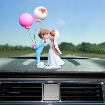 Dekoracja samochodowa Urocza para z żywicy na