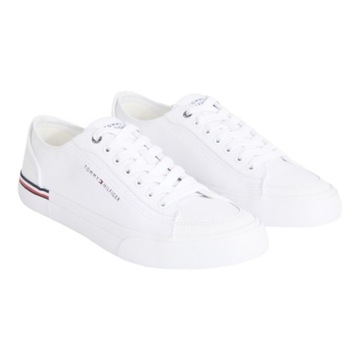 TOMMY HILFIGER BUTY MĘSKIE CORPORATE VULC CANVAS BIAŁE r.44