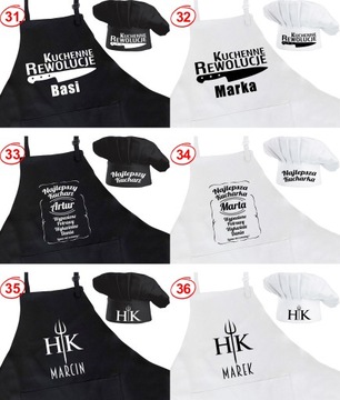 КУХОННЫЙ КОМПЛЕКТ ФАРТУК + ШАПКА С ПРИНТОМ