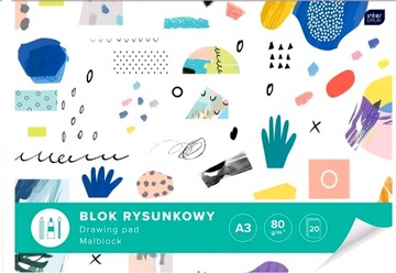 BLOK RYSUNKOWY BIAŁY A3 20 KARTEK INTERDRUK