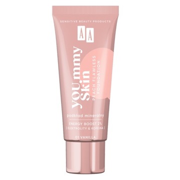 AA YOU.mmy Skin Peach Flawless Foundation podkład mineralny 01 Vanilla P1