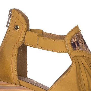 Półbuty Maciejka buty skórzane 05807-07 żółte r.37